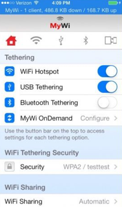 MyWi WiFi Tethering