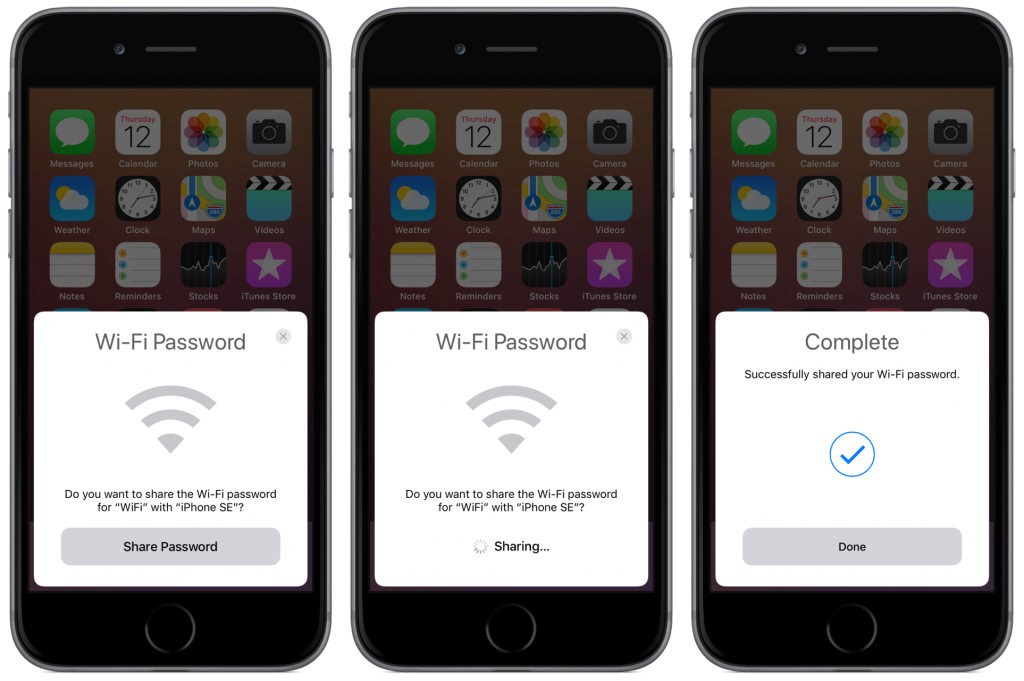 Share WiFi without Password on iOS